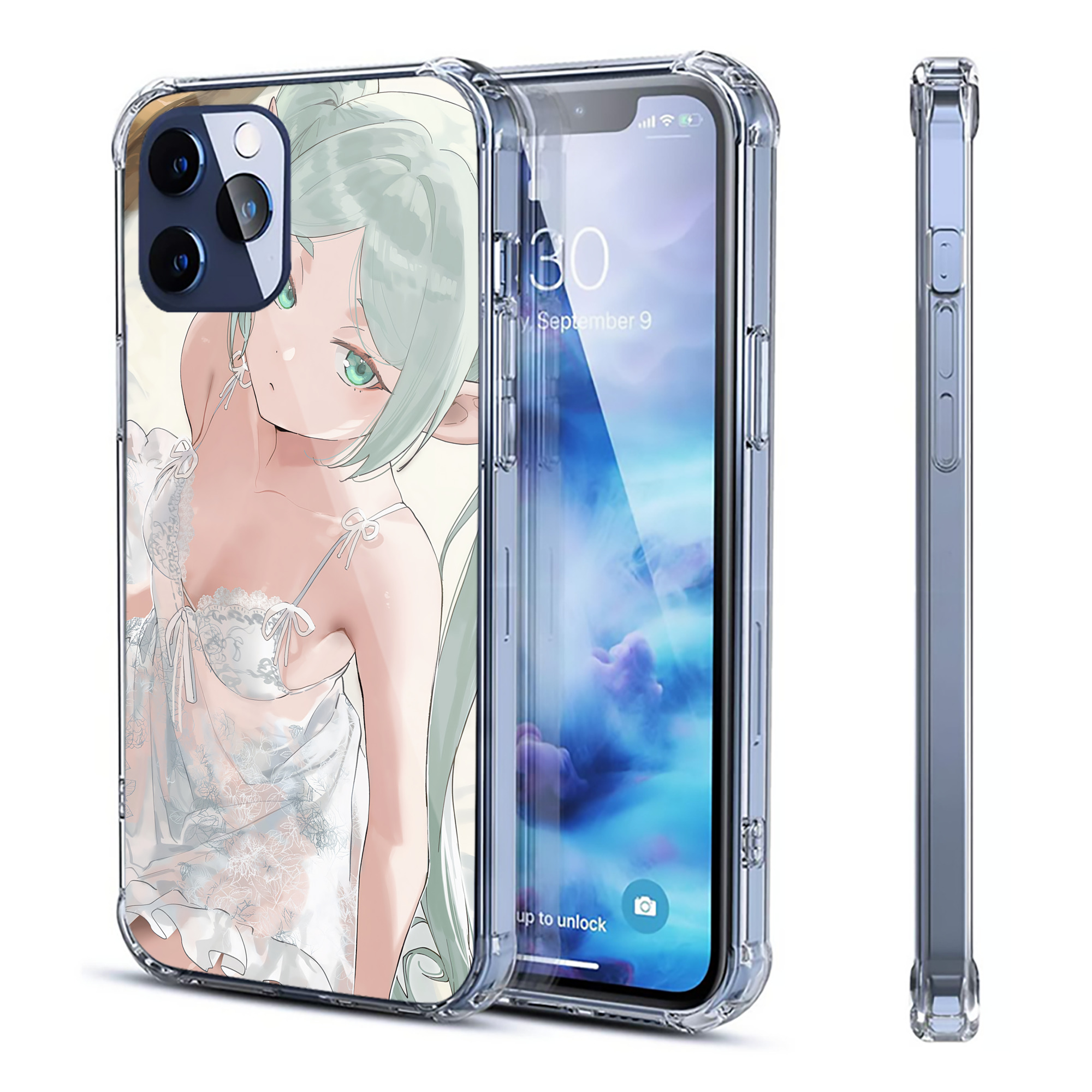 （画像用） 葬送のフリーレン Frieren 【iPhone 12シリーズ対応】透明スマホケース（クリアソフトケース）